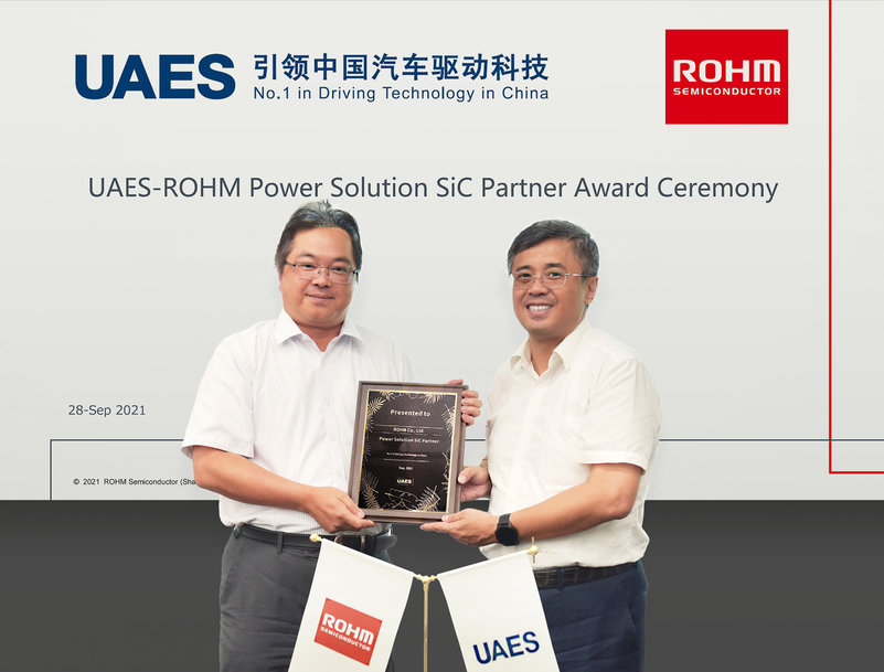 ROHM es reconocido como proveedor preferente de soluciones de energía de SiC por la UAES